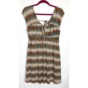 Betsey Johnson Size M  Mini Shift Dress Rayon Stretchy Soft Summer d